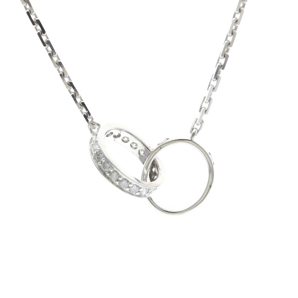 CARTIER 18k Silver Diamond Love Necklace